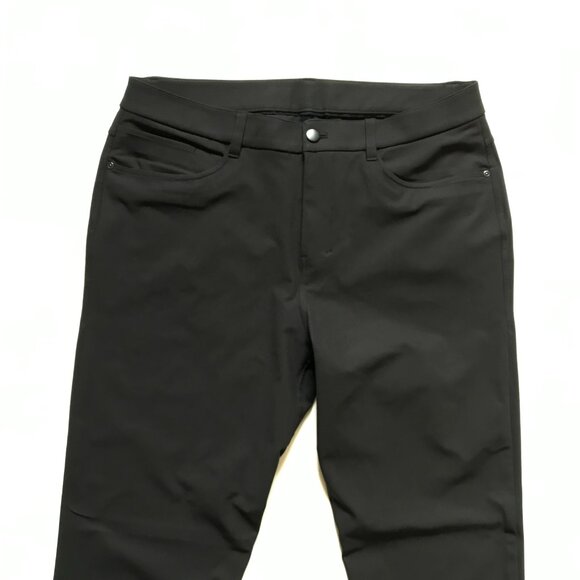 Lululemon ABC Classic Fit Commission Trouser Pants Mens 34 Black Warpstreme - Picture 4 of 13